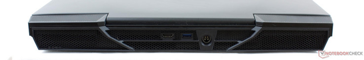 A l'arrière : HDMI 2.0, USB 3.0, entrée secteur.