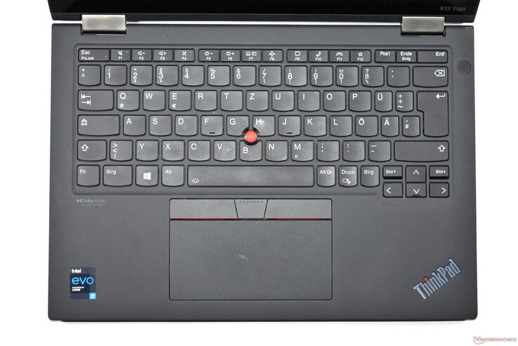 Lenovo ThinkPad X13 Yoga Gen 2 : Zone du clavier
