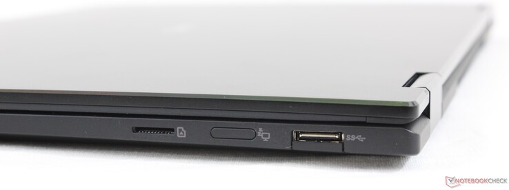Droite : Lecteur microSD, bouton de mise en veille, USB-A 3.2 Gen. 2