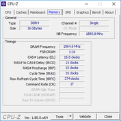 CPU-Z : mémoire vive.