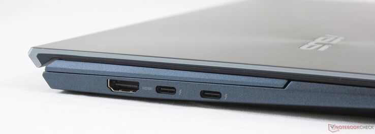 A gauche : HDMI 1.4, 2x USB-C avec Thunderbolt 4