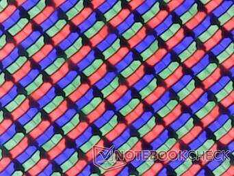Réseau de sous-pixels RVB nets de la couche brillante
