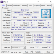 System info : CPU-Z CPU.