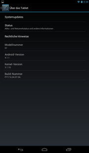 Android 4.1 is the software installed on the device...