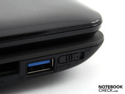 Nous avons aimé les détails, comme cet interrupteur physique pour la WiFi. Le port USB 3.0 s'illumine en bleu.
