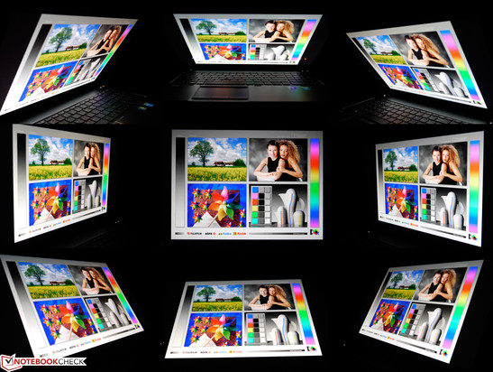 Les angles de vue du HP ZBook 17 et son écran Dreamcolor.