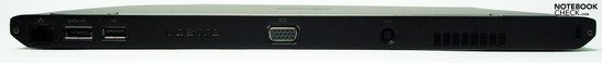 Back: Gigabit LAN, eSata/USB combo, USB, VGA, power socket