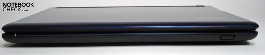 Front: left Status-LED, right W-LAN switch