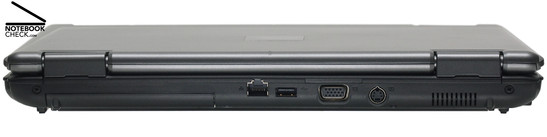 Arrière: Gigabit-LAN, 1x USB-2.0, VGA, Sortie S-Video, Ventilateur