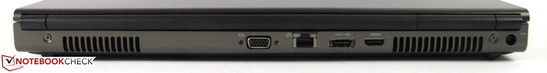 Arrière: VGA, Gigabit LAN, eSATA, HDMI
