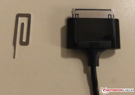 microSD slot key and dock connector