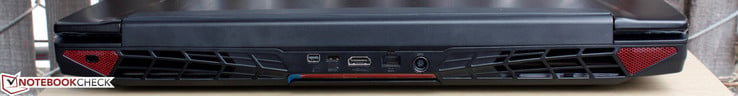 Rear: Mini DisplayPort 1.2, USB 3.1 Type-C Gen. 1, HDMI 1.4, Gigabit Ethernet, AC adapter