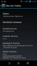Android dans sa version quelque peu défraichie 4.2.2 se charge d'animer le HTC Desire 310.