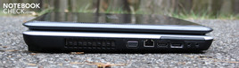 Left: VGA, Ethernet, HDMI, eSATA/USB, ExpressCard54, audio