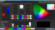 Color Management (réglages d'usine, espace de couleur cible sRGB)