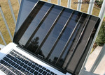 Tough to use outside: MBP 15 with glossy display