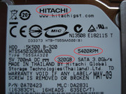 Details du disque dur Hitachi 320 GBytes