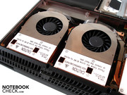 Deux GeForce GTX 480M fonctionnent en mode SLI.