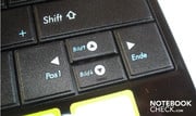 The middle arrow keys are very small