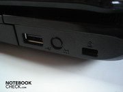 USB 2.0 et Kensington lock sur la droite.