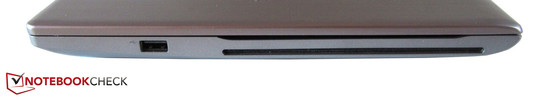 A droite: USB 2.0, optical drive