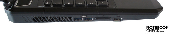 Left: 2x USB 3.0, 5-in-1 card reader, USB 2.0