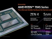 AMD Ryzen 9 7945HX dispose de 80 Mo de cache L2 + L3 combinés. (Source : AMD)