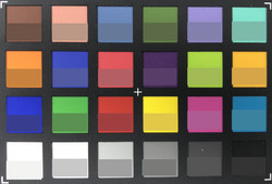 ColorChecker Passport : la couleur de référence est située dans la partie inférieure de chaque bloc.