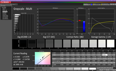 Spectre x360 13t - Echelle de gris (avant calibrage).