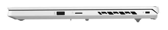 Côté droit : USB-A 3.2 Gen 2, microSD, fente de verrouillage Kensington
