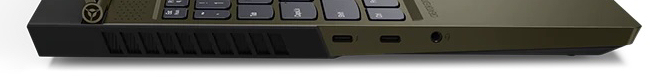 Côté gauche : Port Thunderbolt 3 (Type-C ; DP), port USB 3.2 Gen 1 (Type-C ; DP)