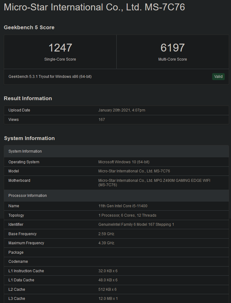 (Source de l'image : Geekbench)