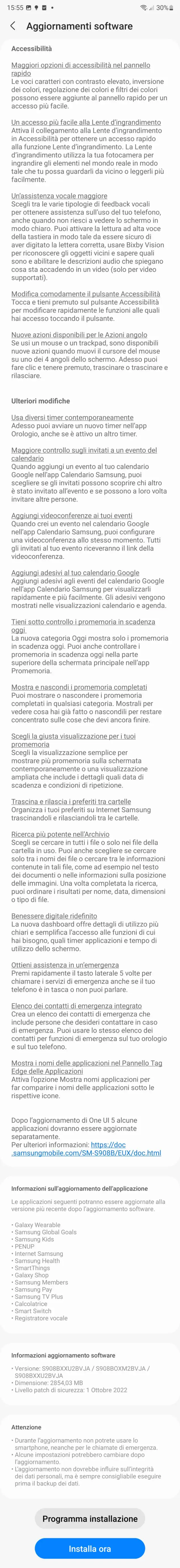 Changements apportés à One UI 5.0 (image via Tutto Android)