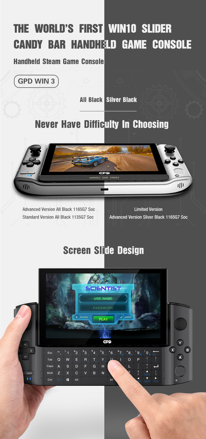 GPD Win 3. (Source de l'image : Indiegogo/GPD)