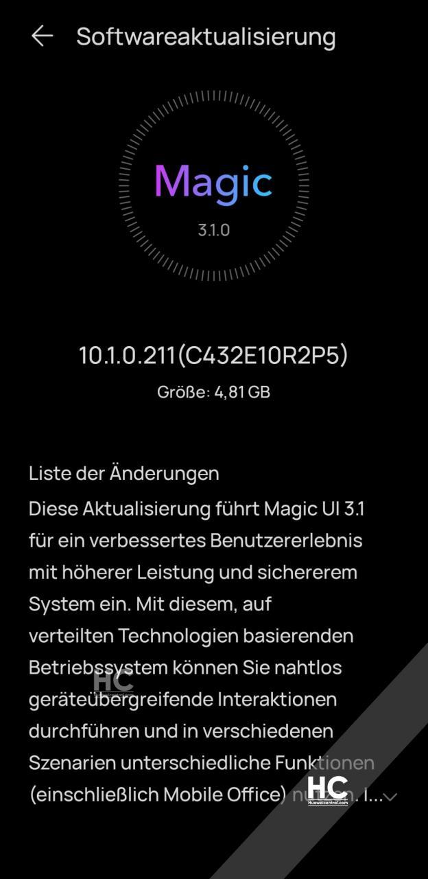 10.1.0.211 est arrivé pour Honor View 20 en Europe. (Source de l'image : Huawei Central)