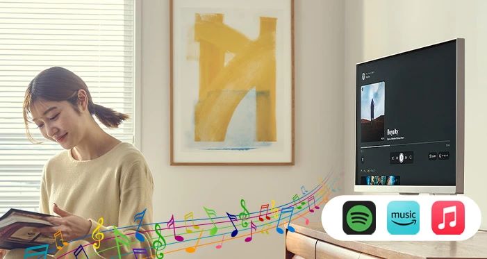 Les moniteurs MyView peuvent être utilisés comme haut-parleurs sans fil pour les smartphones. (Source de l'image : LG)