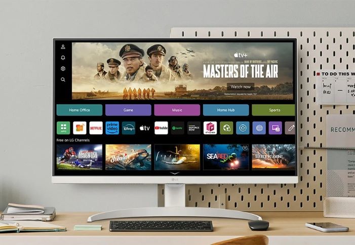 Les moniteurs MyView fonctionnent sous webOS et donnent accès à 600 services et applications de vidéo à la demande. (Source de l'image : LG)
