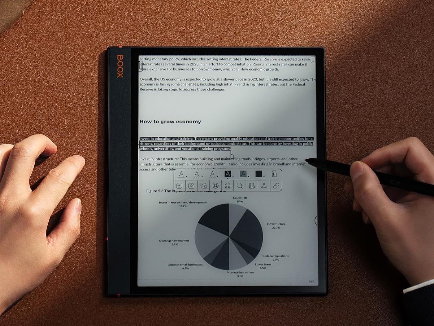 Stylet Compatible BOOX Note Air3C, Tab Ultra C Pro, Go Color 7... - 4096 Niveaux De Pression, Reconnaissance De La Paume - Parfait Pour Prise De Notes Et Dessin