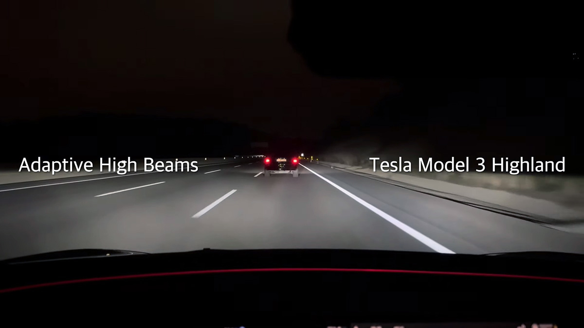 Tesla déverrouille les phares adaptatifs de la Model 3 pour une