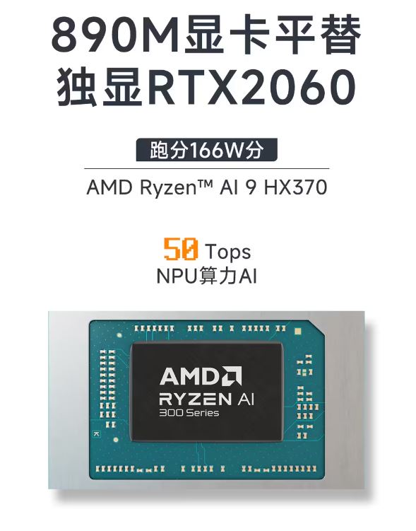 GMK affirme que la Radeon 890M iGPU peut rivaliser avec une RTX 2060 discrète. (Source de l'image : Bilibili)