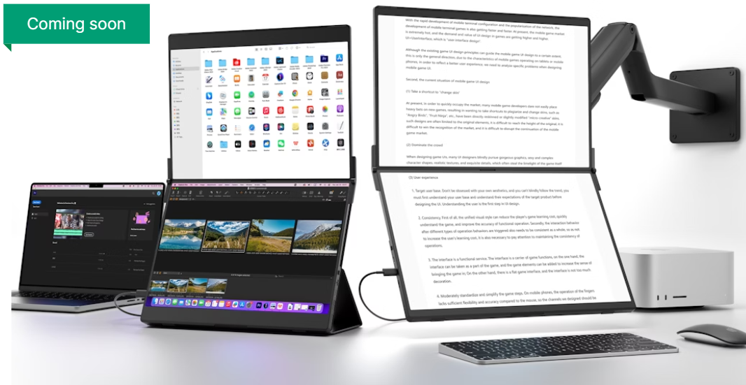 Le moniteur externe portable à double écran FlipGo de JSAUX dévoile ses prix en avant-première