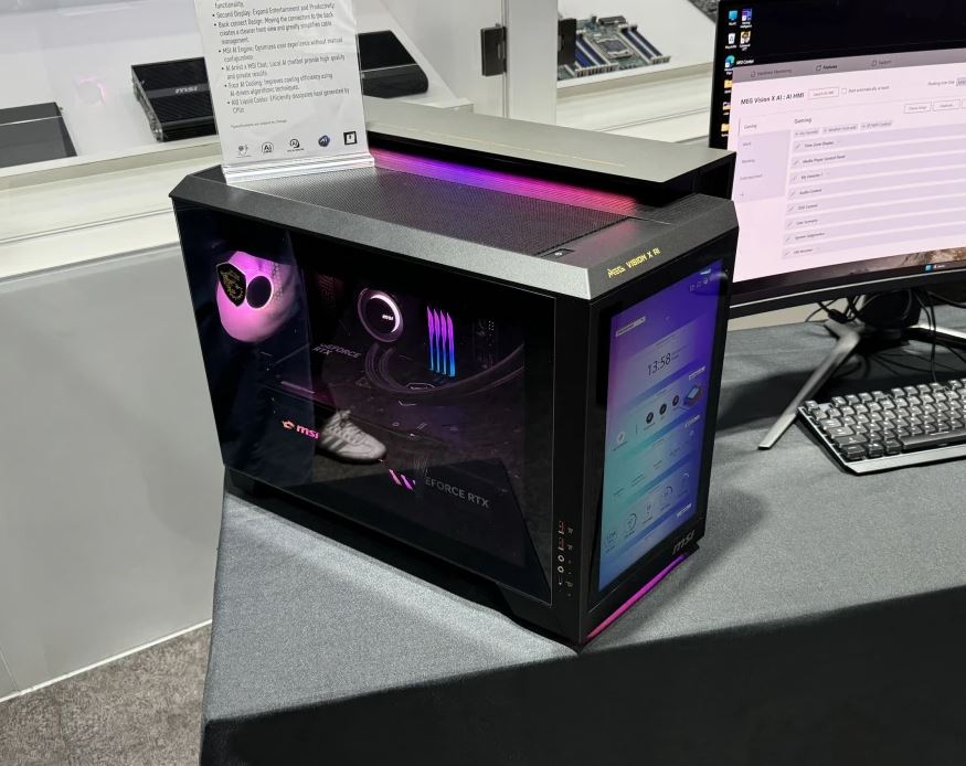 RTX 50 を搭載した MEG Vision X AI は、Arrow Lake プロセッサと統合ディスプレイを搭載して 2025 年に発売予定