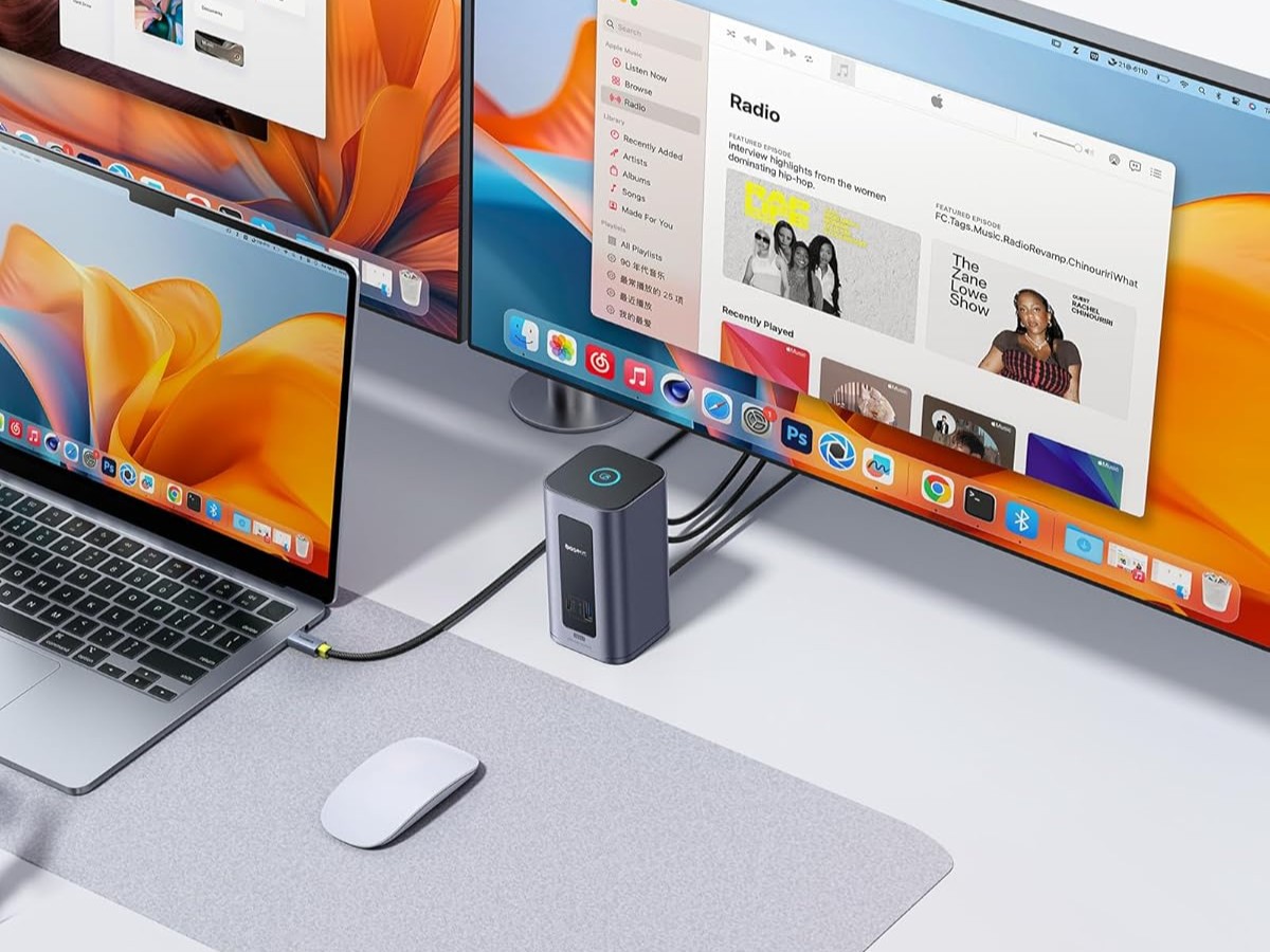Station D'Accueil USB-C Baseus 12 En 1 - 2x HDMI 4K 60Hz, 100W PD, Ethernet Gigabit | Pour PC Portable, Double Écran