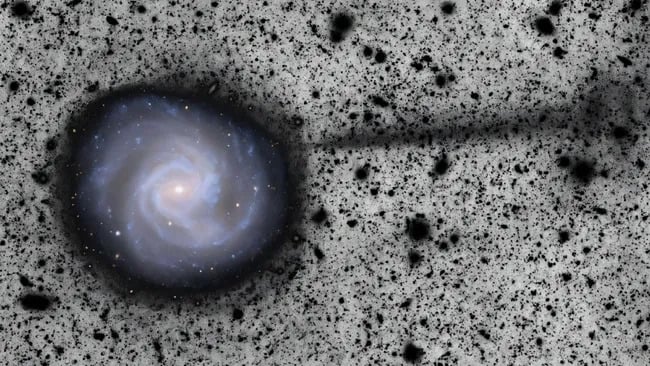 Image du flux stellaire provenant de la galaxie M61. (Source de l'image : Romanowsky et al. 2025, RNAAS)