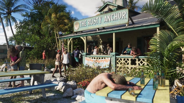 Une capture d'écran du bar « The Rusty Anchor » tirée de GTA 6.