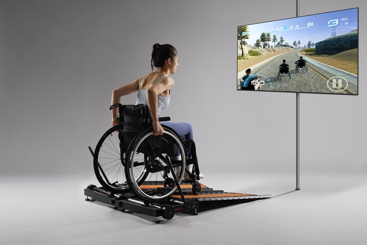 Les utilisateurs de fauteuils roulants manuels peuvent développer leur force et leur jeu en utilisant le Kangsters Wheely-X. (Source : Kangster)
