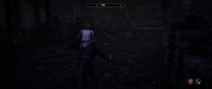 Il est préférable de ne pas s'aventurer seul la nuit. L'œil fermé indique que nous n'avons pas été repérés. (Source de l'image : The Elder Scrolls IV : Oblivion Remastered)
