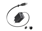 Le chargeur Anker Nano (35W) est doté d'un câble USB-C rétractable, mais ne dispose pas de prises pliables. (Source de l'image : Anker)
