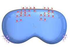 Dessin du prochain casque Apple Vision Pro publié par la FCC. (Source de l'image : FCC)