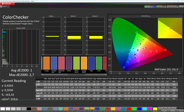 Couleurs (schéma de couleurs : Original Colour Pro, température de couleur : chaude, espace de couleur cible : sRGB)
